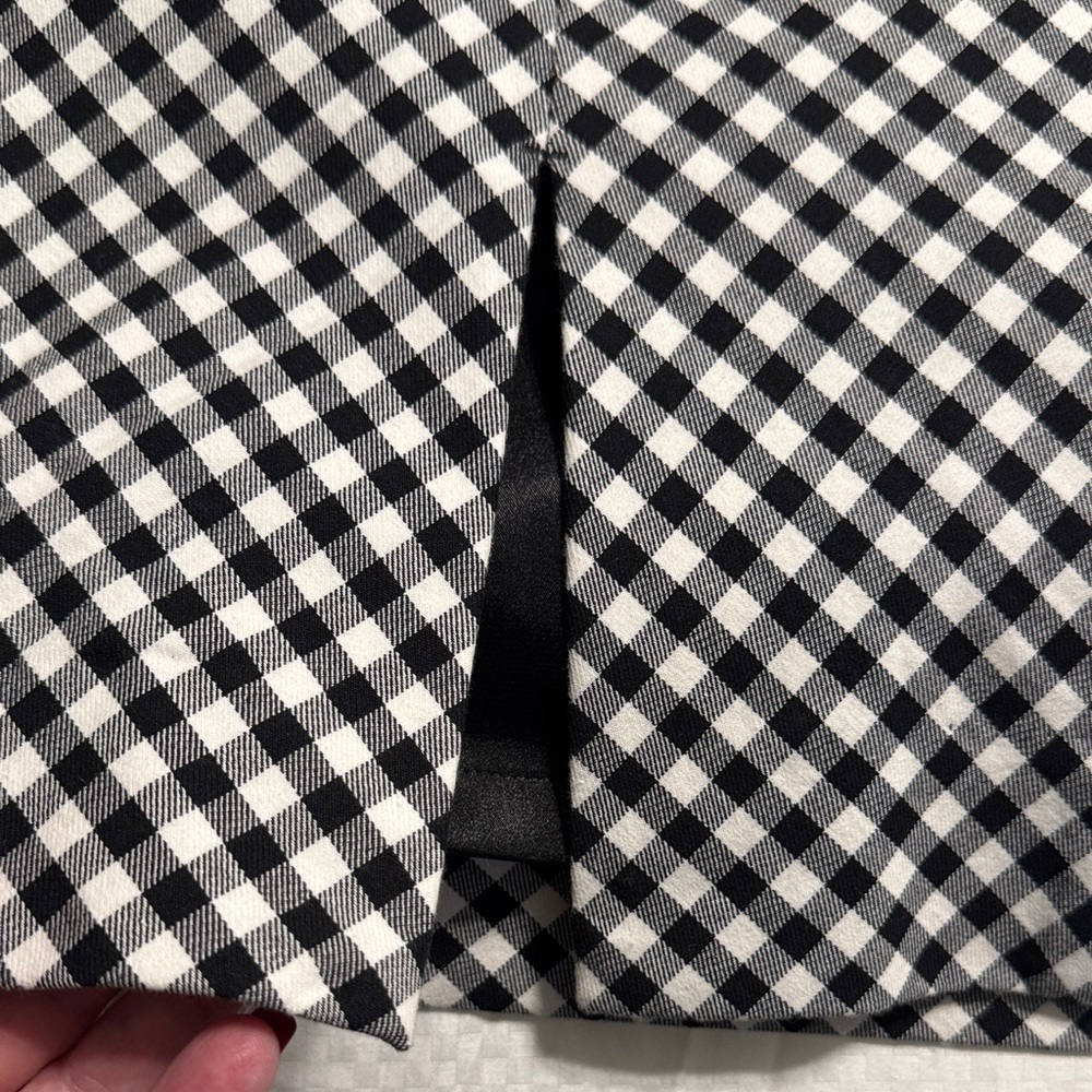 White House, Black Market Elegant Black and White Checkered Women's dress - Picture 7 of 9